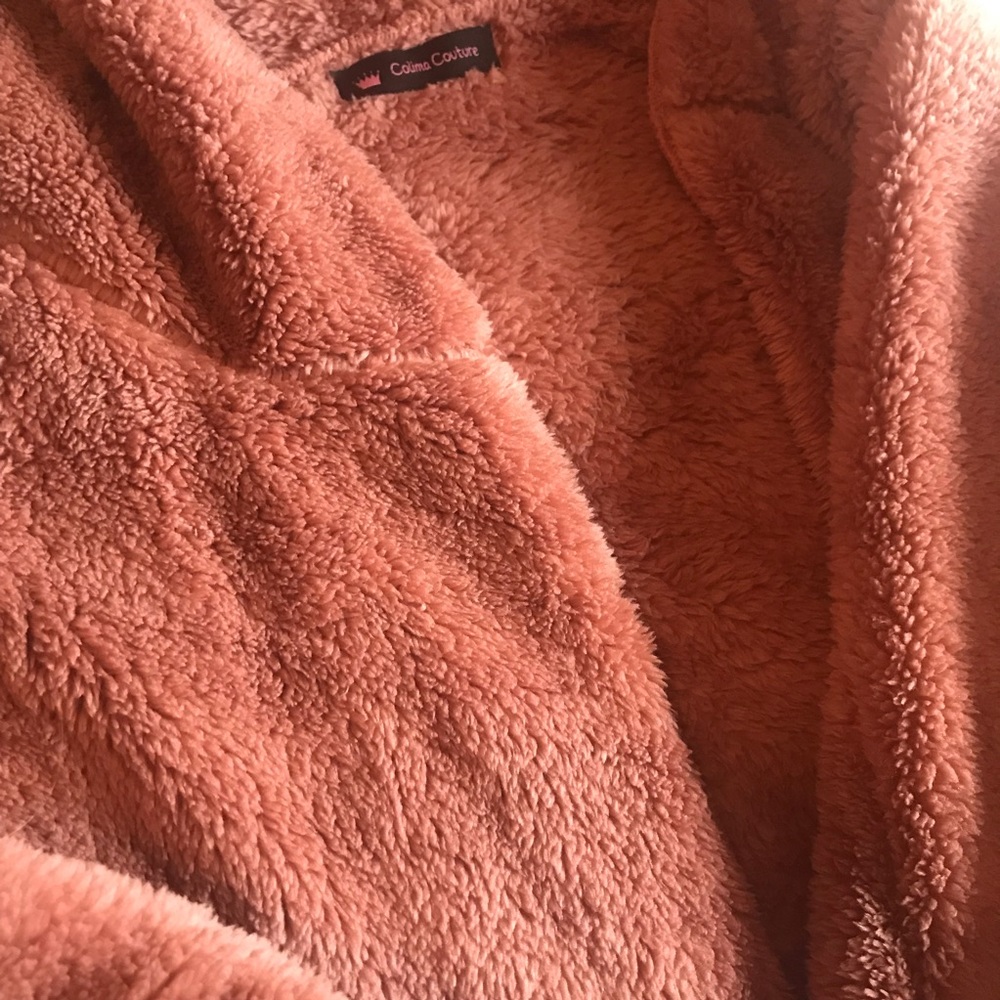 Last one! Rose Sherpa teddy hooded Jacket - Picture 5 of 5